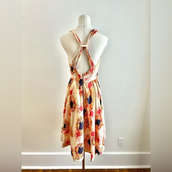 100% Cotton Floral Sundress with Spaghetti Straps Size 10 - Picture 2 of 13